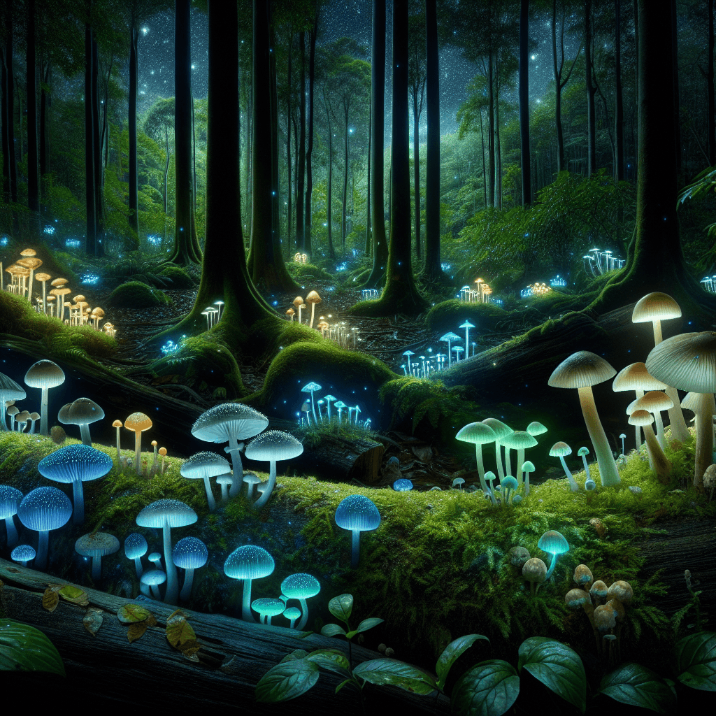 Why do some mushrooms glow in the dark?