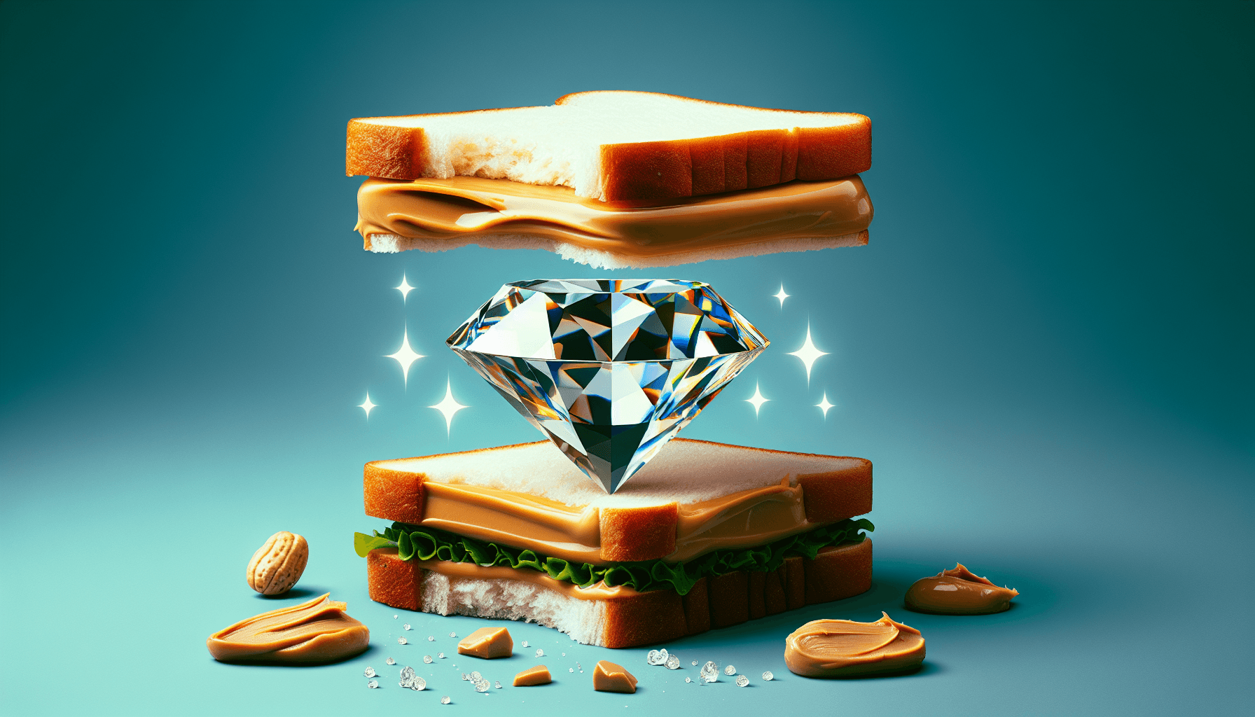 Could you technically transform a peanut butter sandwich into a real diamond using extreme heat and pressure?