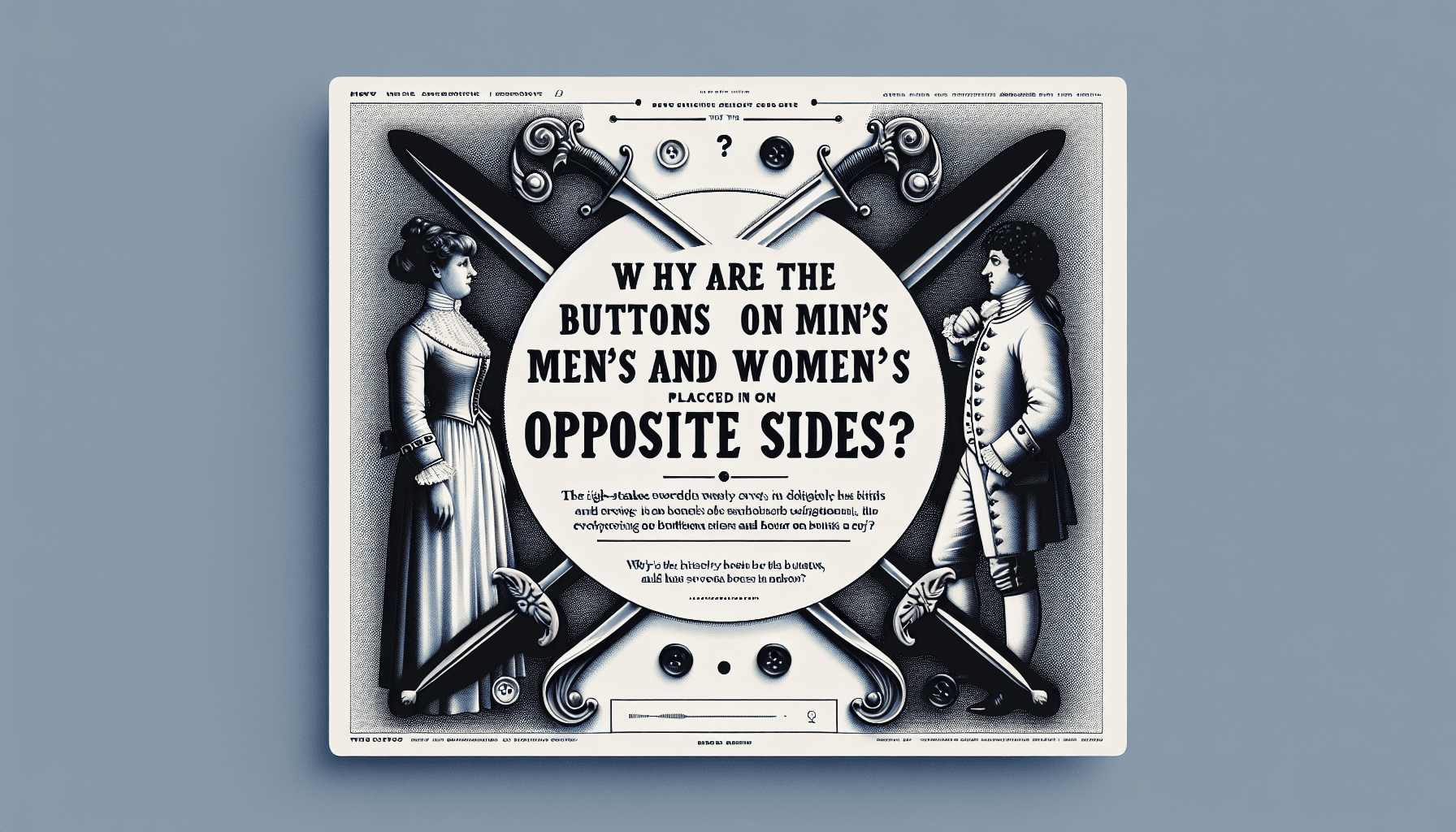 Why are the buttons on men’s and women’s shirts traditionally placed on opposite sides?