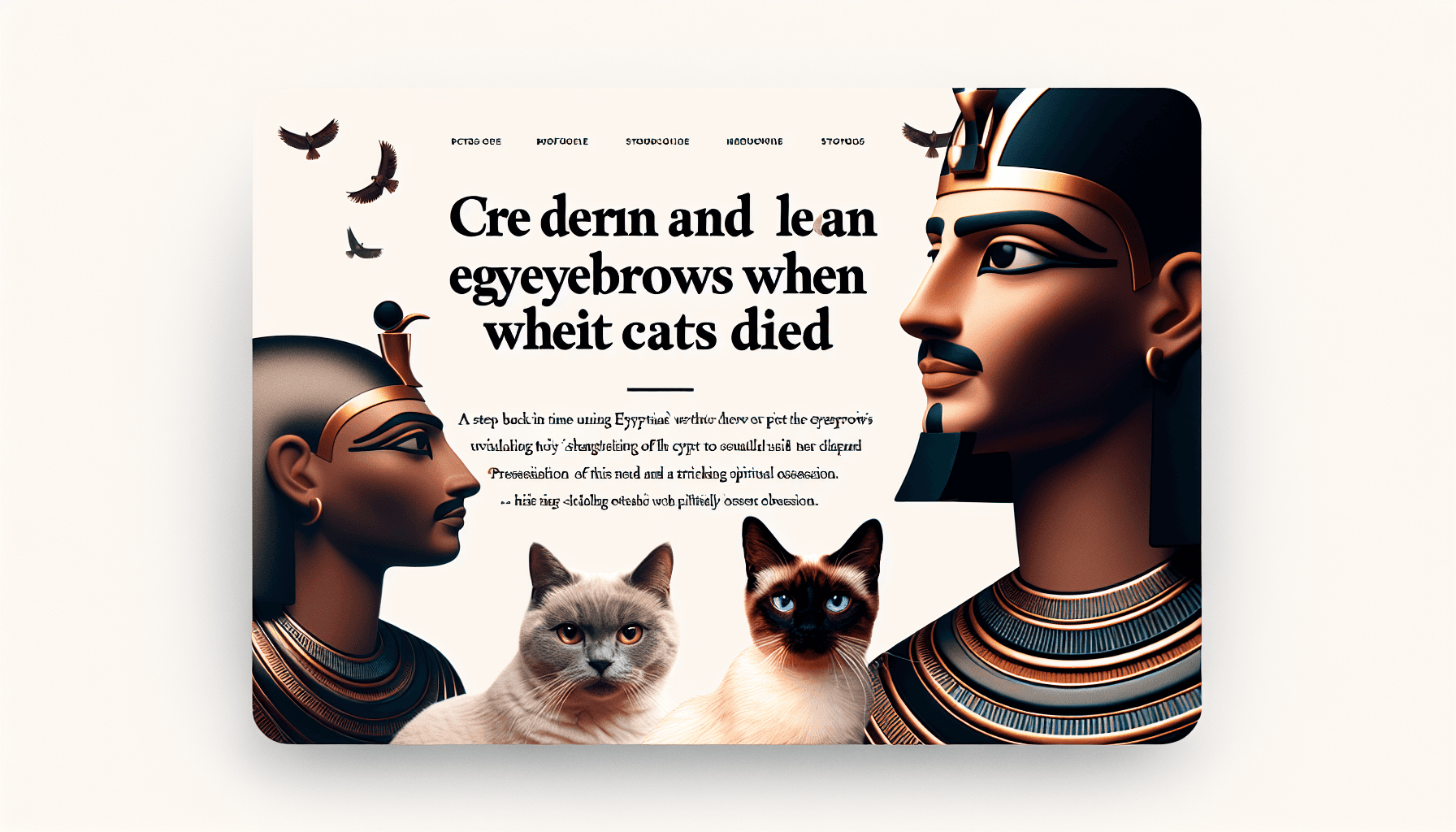 Why did ancient Egyptians shave off their eyebrows when their pet cats died?