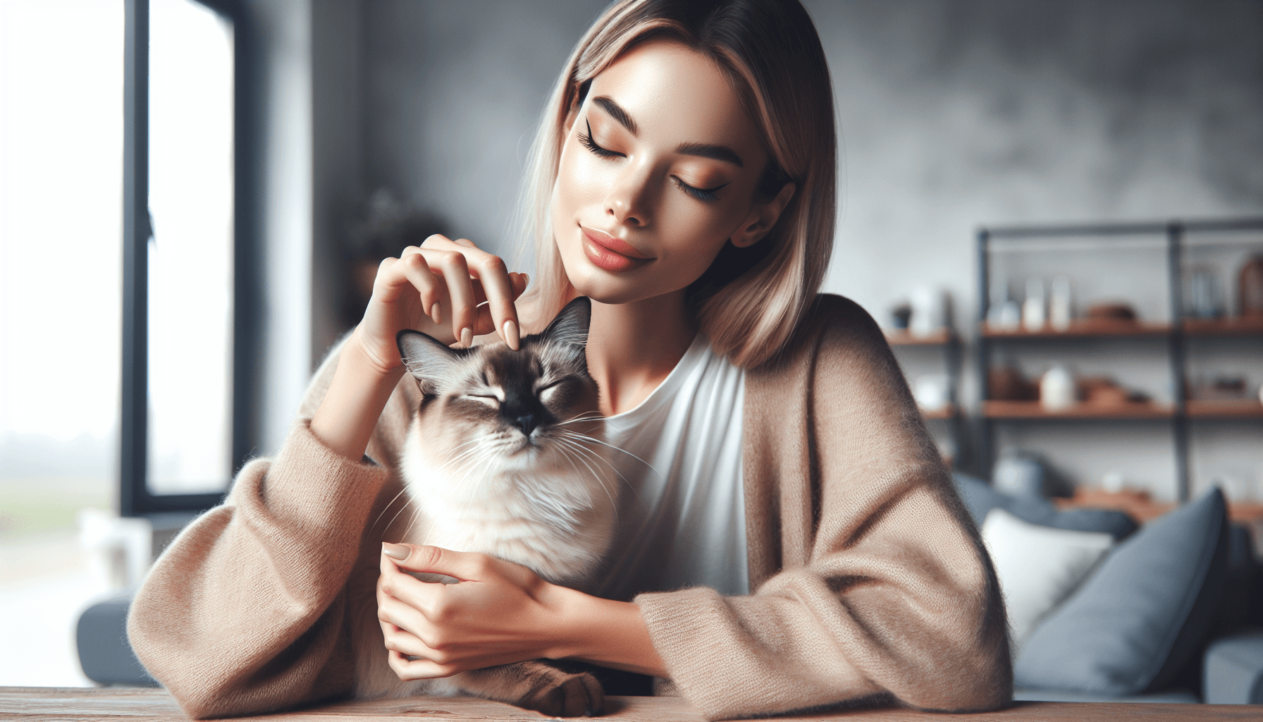 Why do cats perform a slow blink to signal trust and affection when gazing at their human companions?