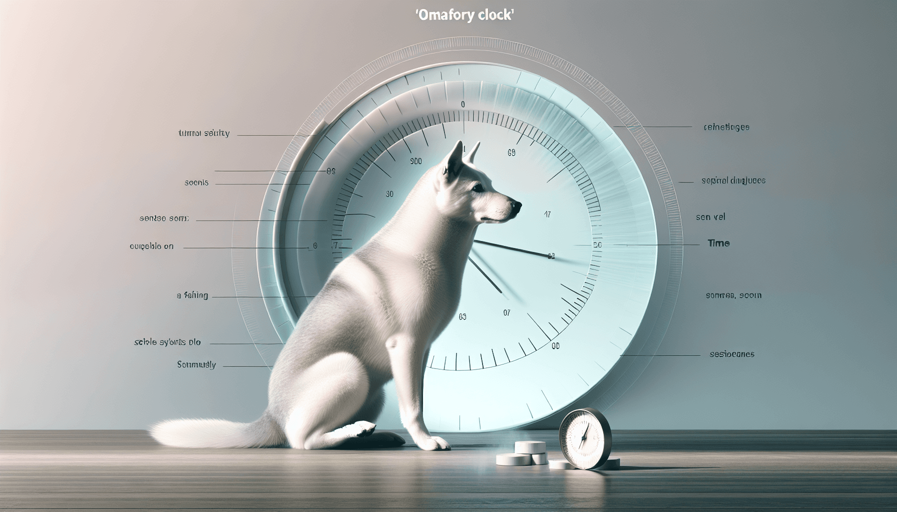 Why do dogs use the fading scent of their owners to track the passage of time throughout the day?