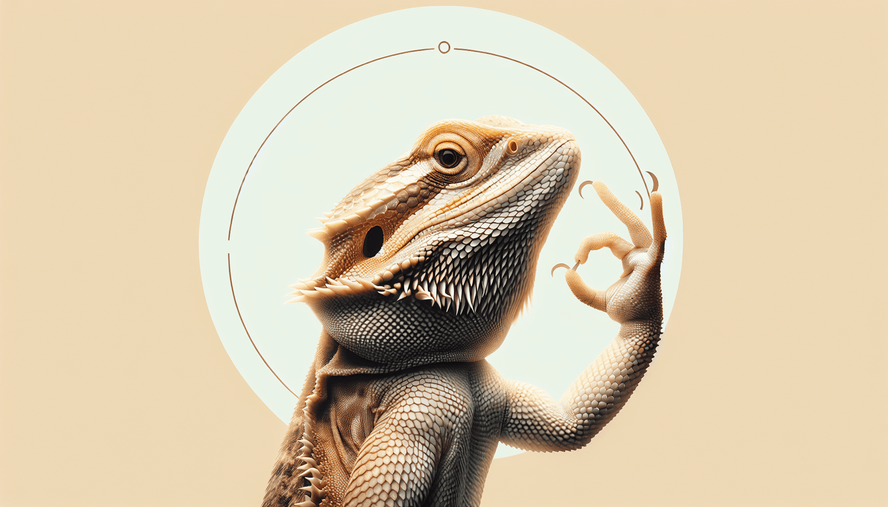 Why do pet bearded dragons wave their front legs in a slow motion circle to signal submission?