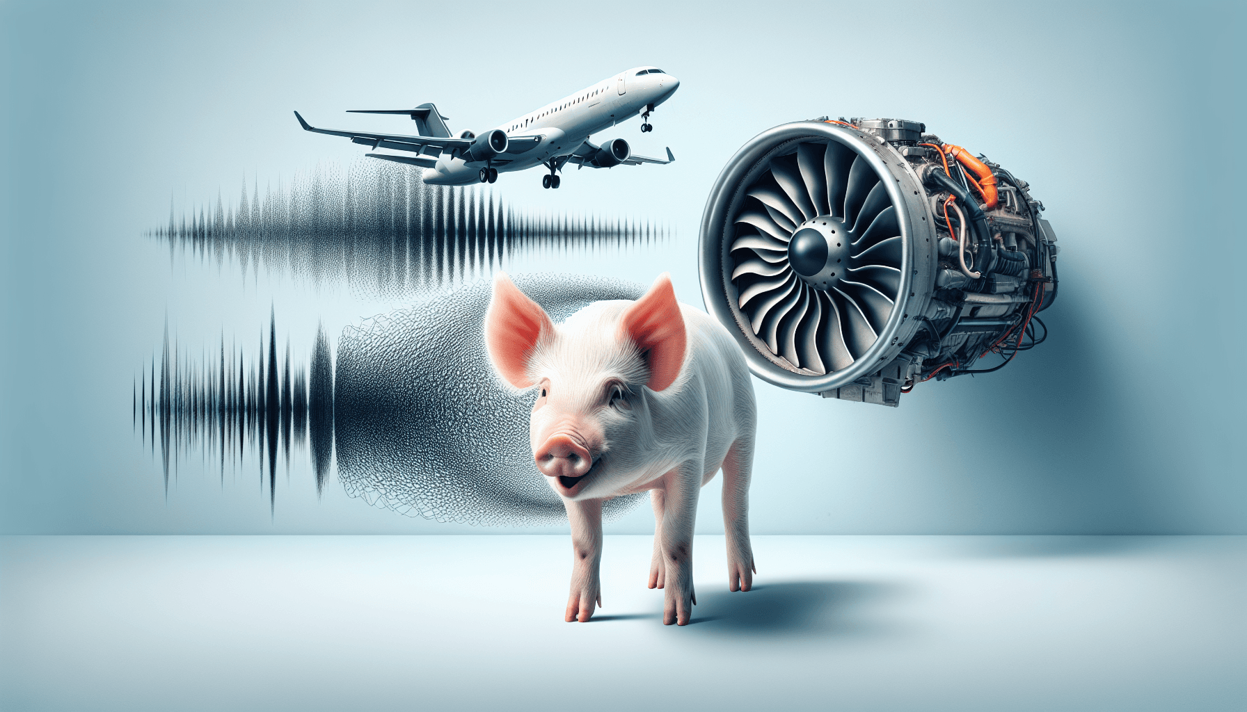 Why do pet pigs produce a piercing squeal that reaches a higher volume than a roaring jet engine?