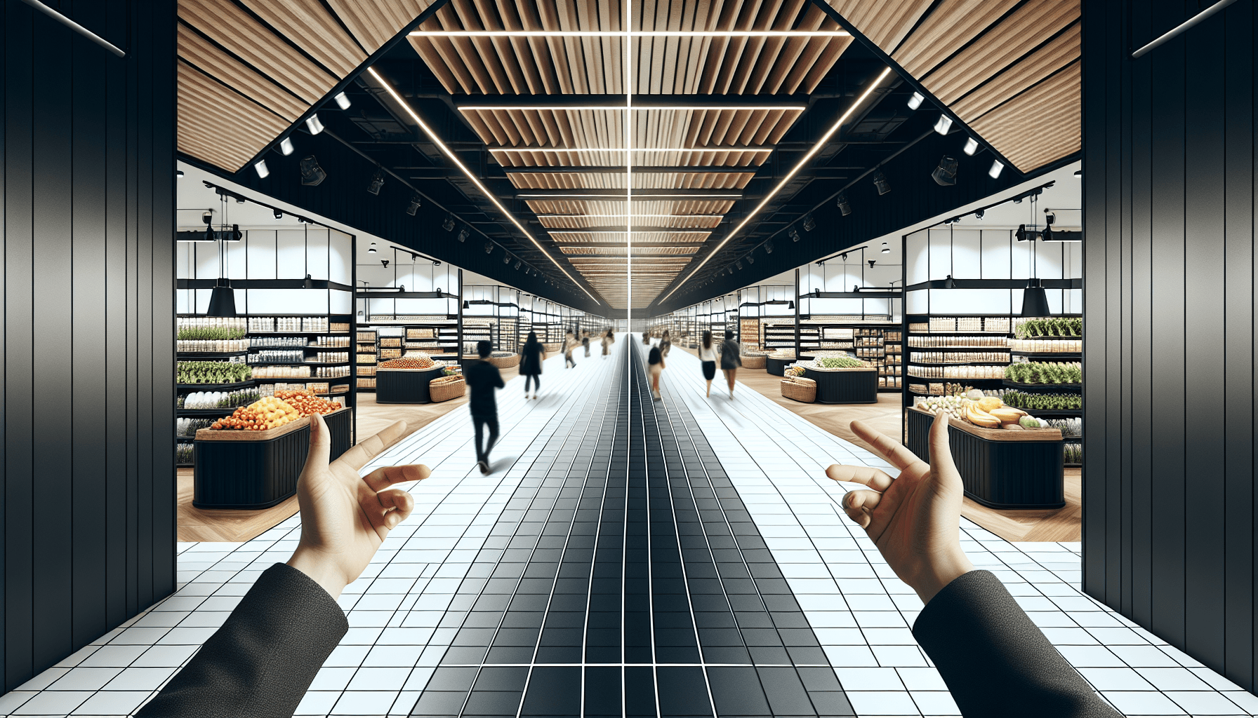 Why do some supermarkets use smaller floor tiles in expensive aisles to subconsciously slow your walking speed?