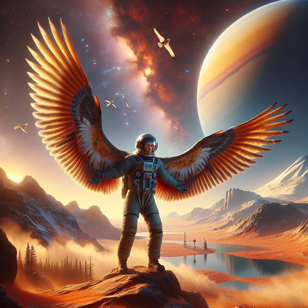 Could a human fly on Saturn's moon Titan by flapping a pair of wings attached to their arms?