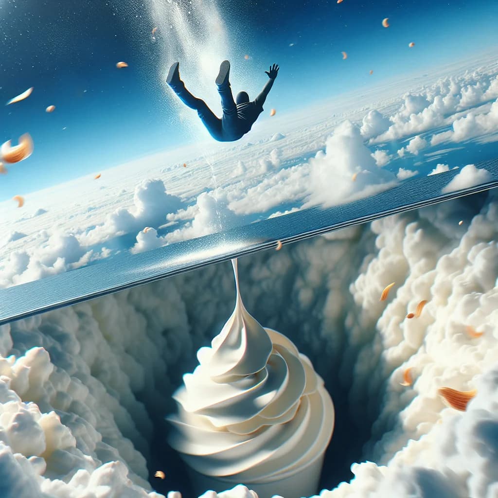 Could a human survive landing in a fifty-foot-deep pool of whipped cream at terminal velocity?