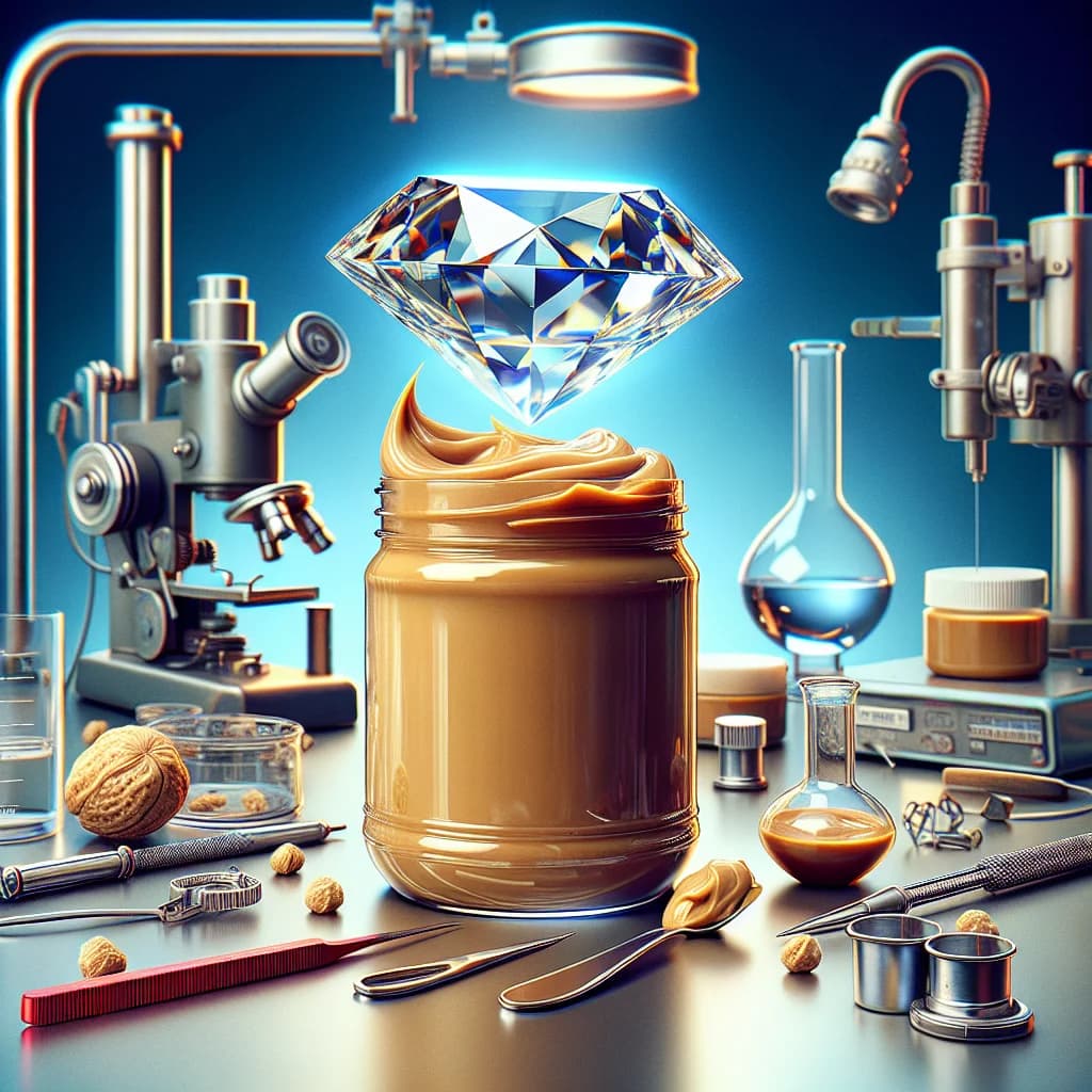 Could scientists turn a jar of peanut butter into a real diamond using extreme tectonic pressure?