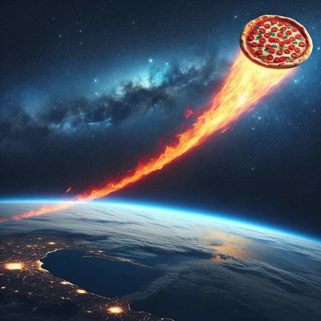 Could you cook a frozen pizza by dropping it through the atmosphere from the edge of space?