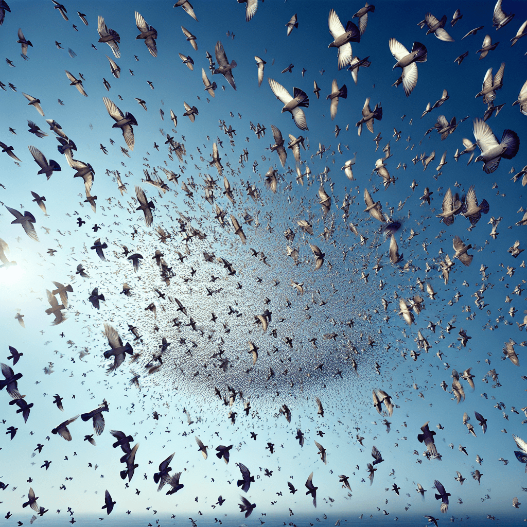 How can thousands of birds in a flock turn instantly without crashing?