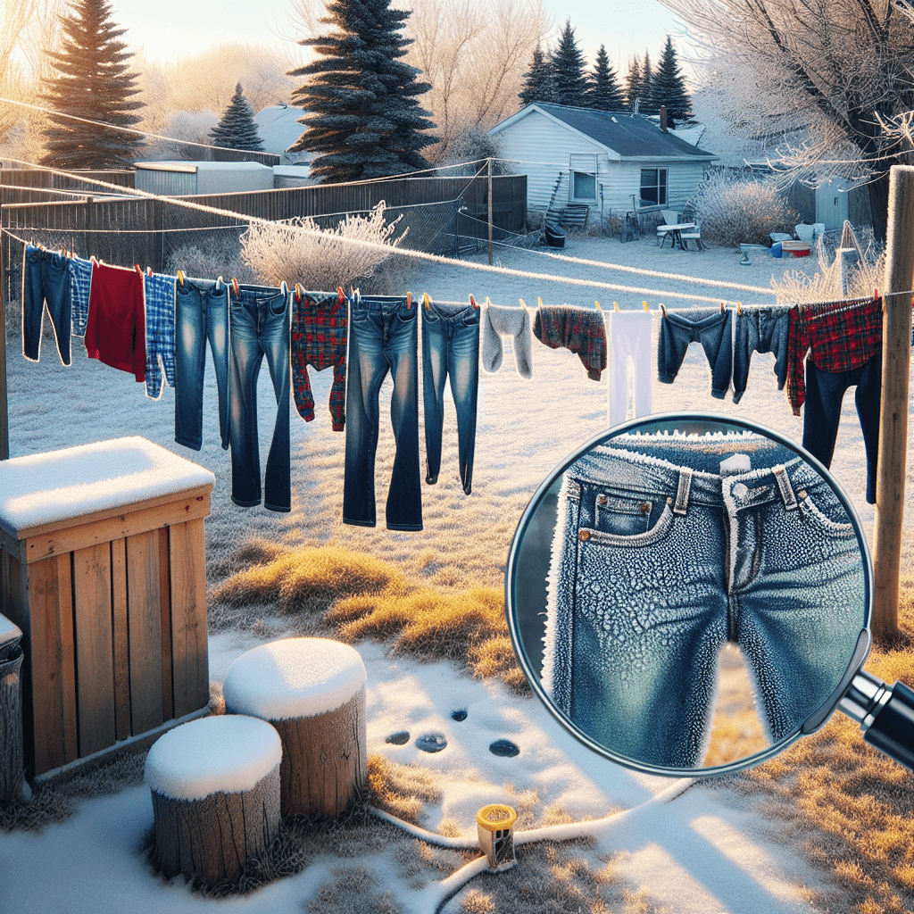 How can wet laundry freeze solid on a line and still become dry?