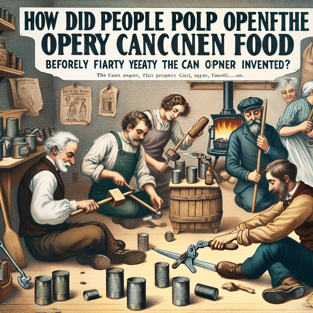 How did people open canned food for nearly fifty years before the can opener was invented?