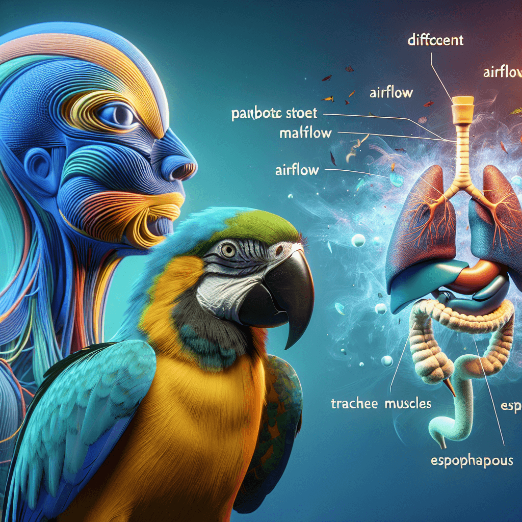 How do parrots talk without having vocal cords?