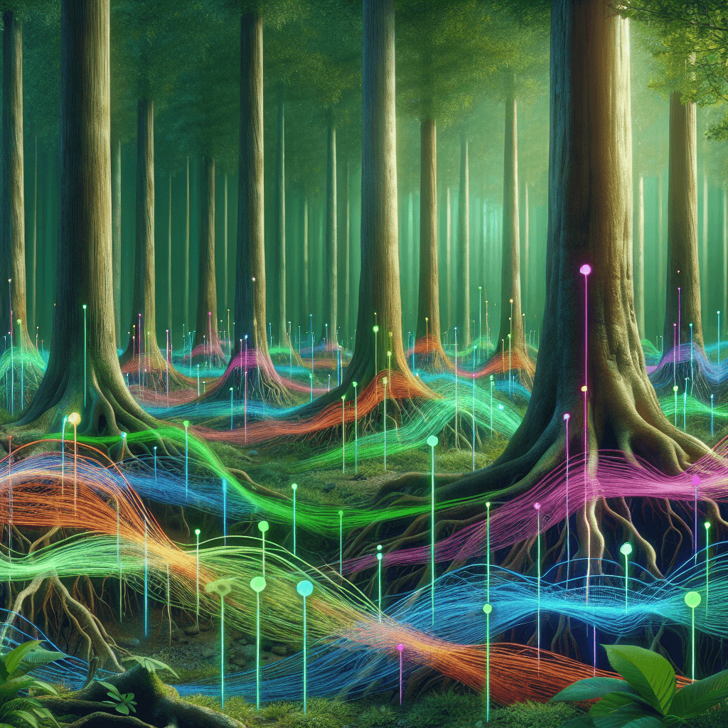 How do trees secretly use an underground network to warn each other about danger?