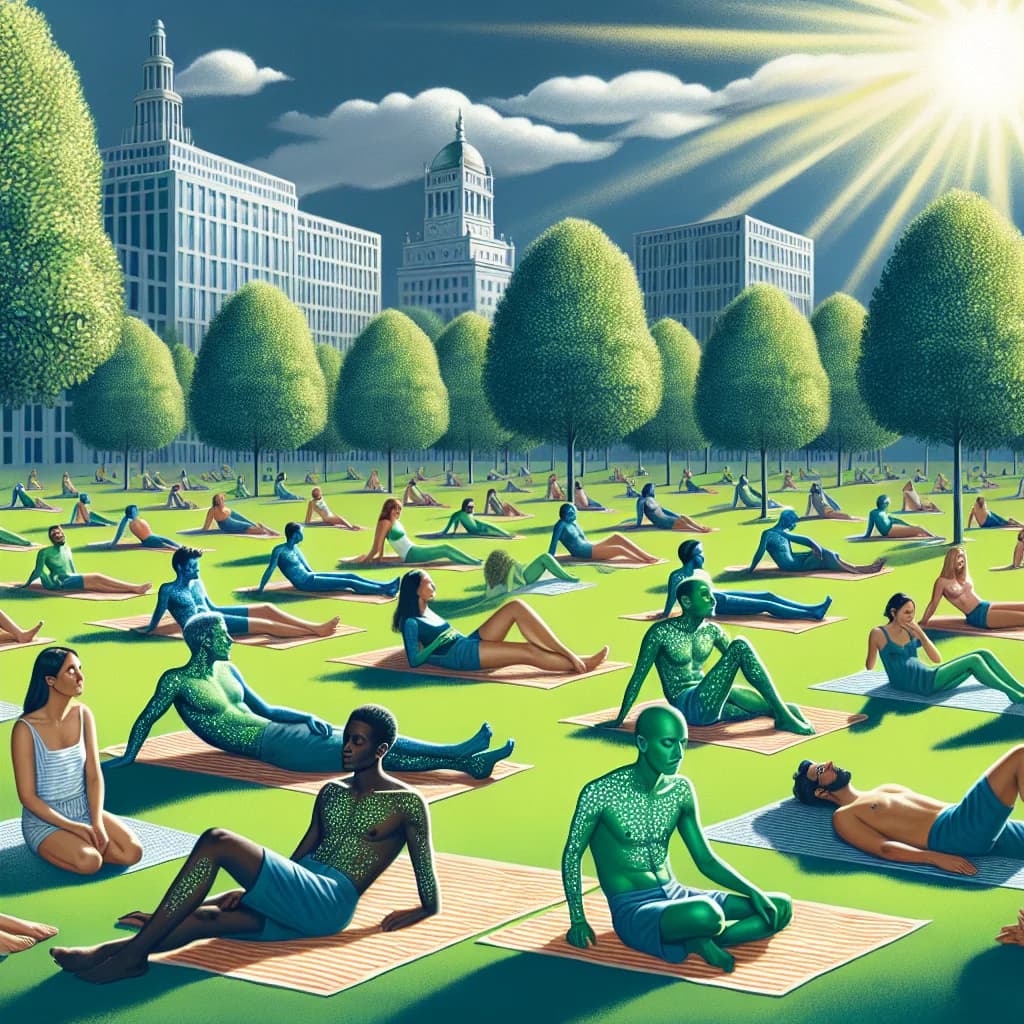 If humans had photosynthetic skin like a leaf, how many hours would you need to sunbathe to skip lunch?