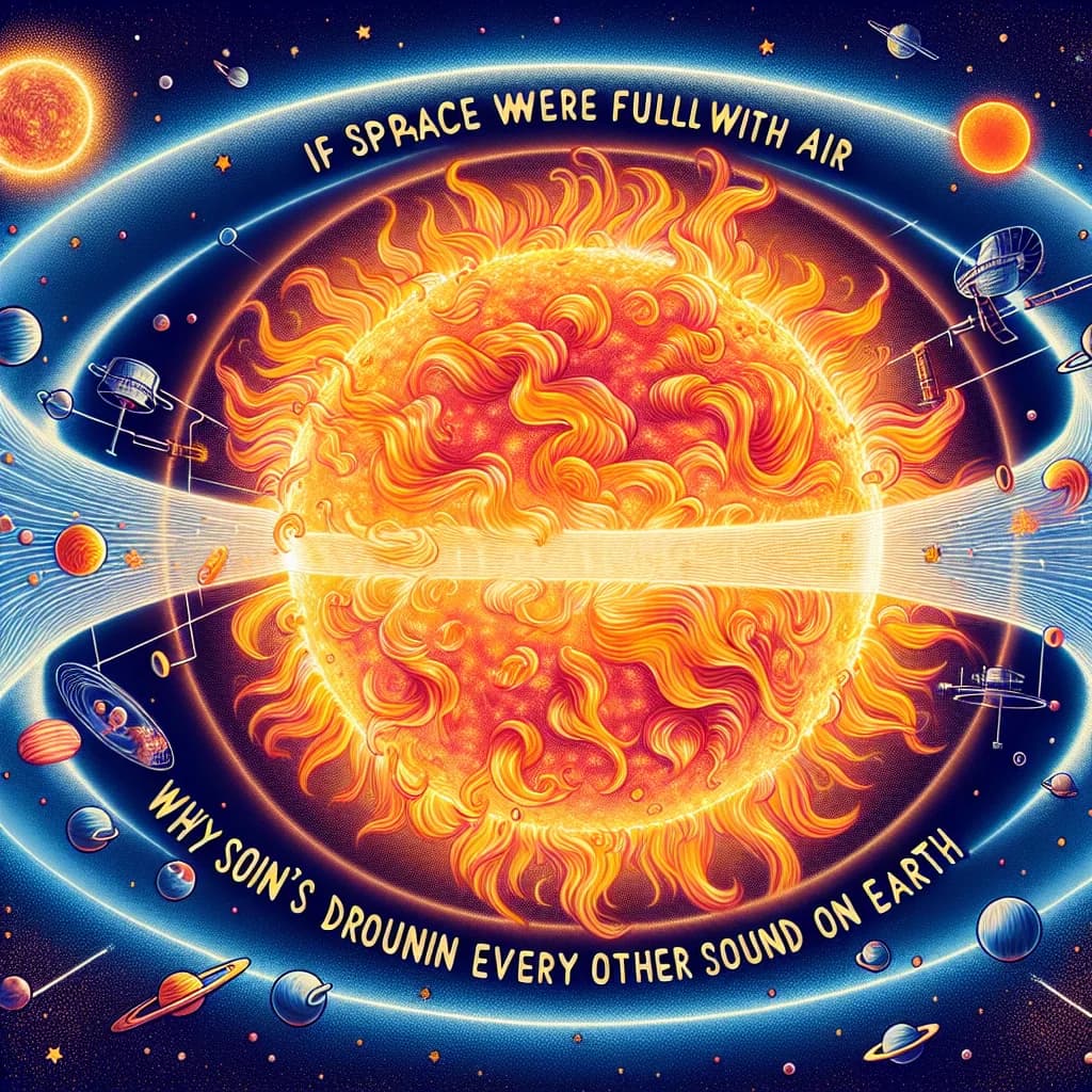 If space were filled with air why would the sun's roar drown out every other sound on earth