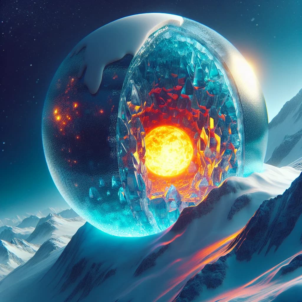 If the Earth were made entirely of water, why would the core consist of solid ice hotter than fire?