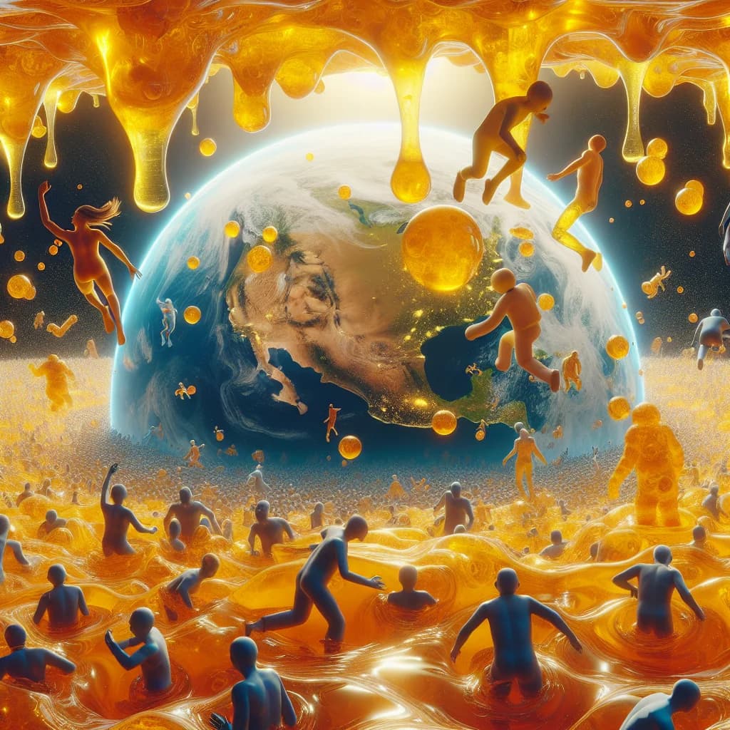 If the Earth's atmosphere were as dense as honey, would you be forced to swim instead of walking?