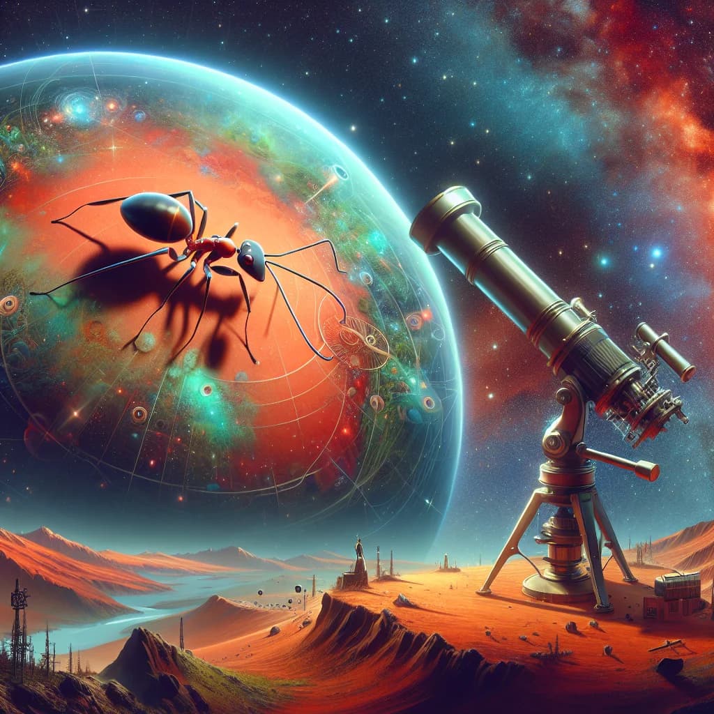 If you could build a telescope the size of Earth, could you see an ant on Mars?