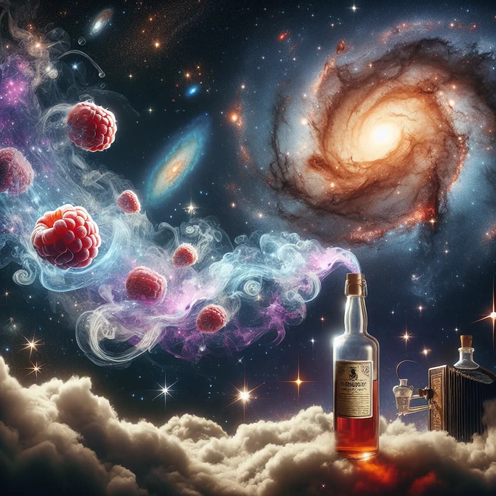 If you could fly through the center of our galaxy, why would it smell like raspberries and taste like rum?