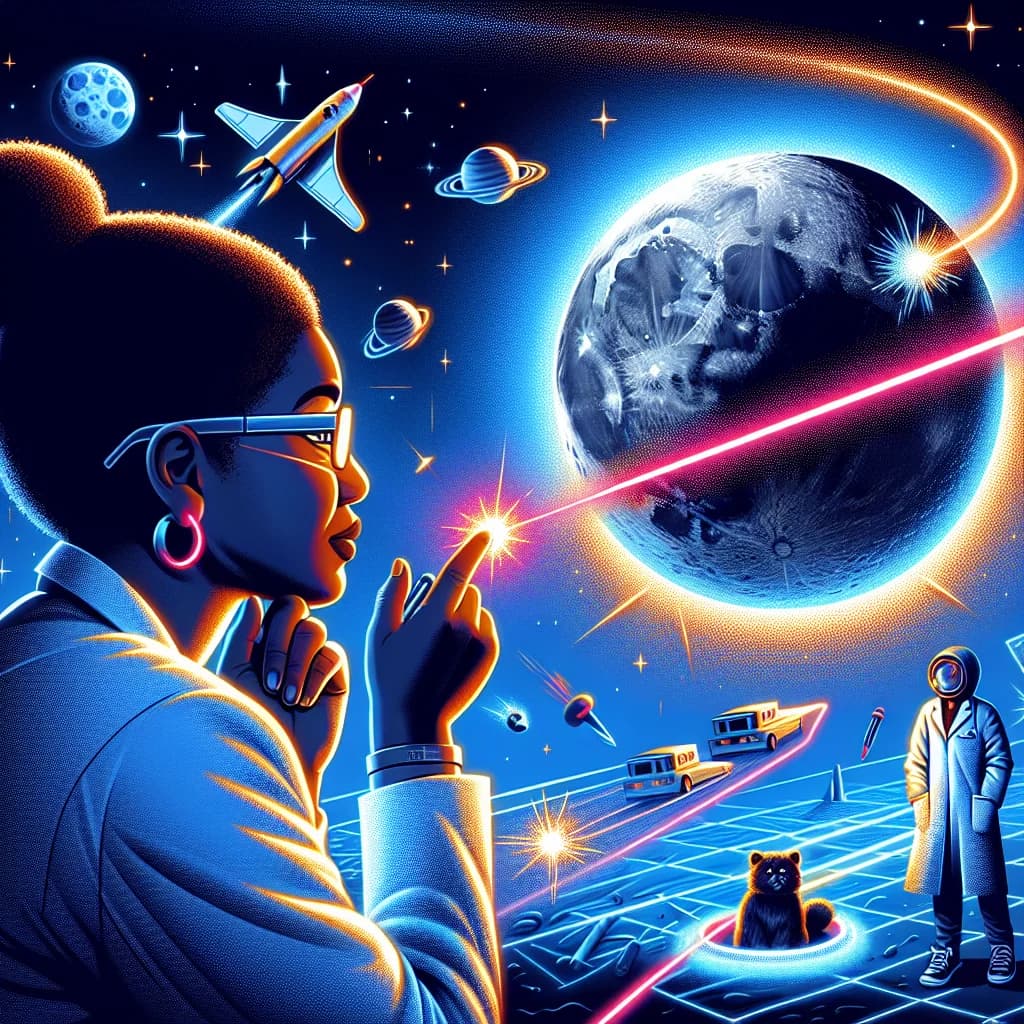 If you flicked a laser pointer across the Moon, would the dot travel faster than the speed of light?