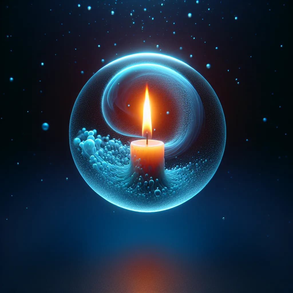 If you lit a candle in zero gravity, would the flame become a ghostly blue sphere?