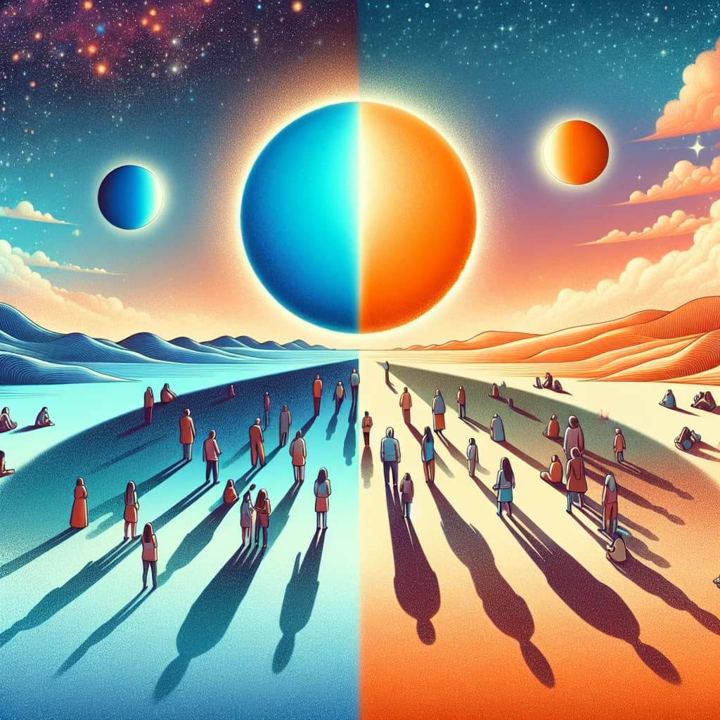 If you lived on a planet with two different colored suns, would you have two different colored shadows?