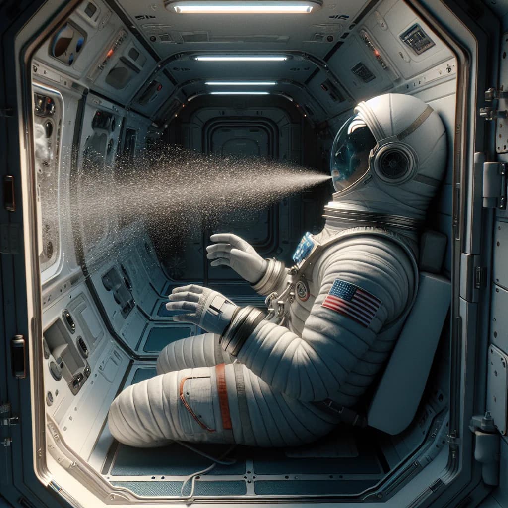 If you sneezed in zero gravity, would the recoil force be enough to propel you across the room?