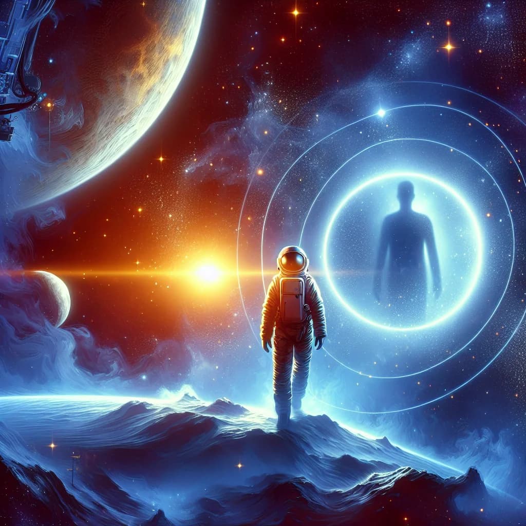 If you were in deep space, could you orbit another person like a tiny human moon?