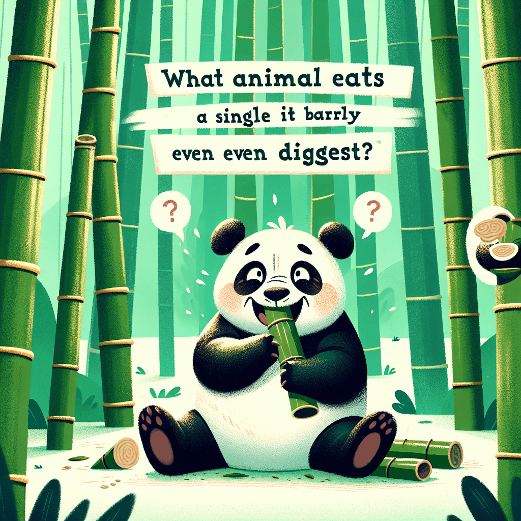 What animal eats a single food it can barely even digest?