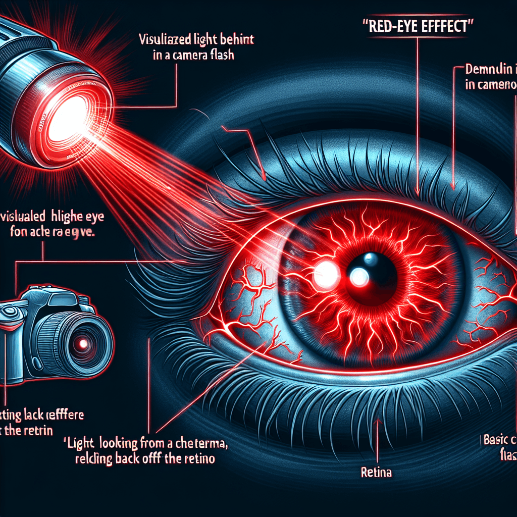 What causes the demonic-looking red-eye effect in flash photography?