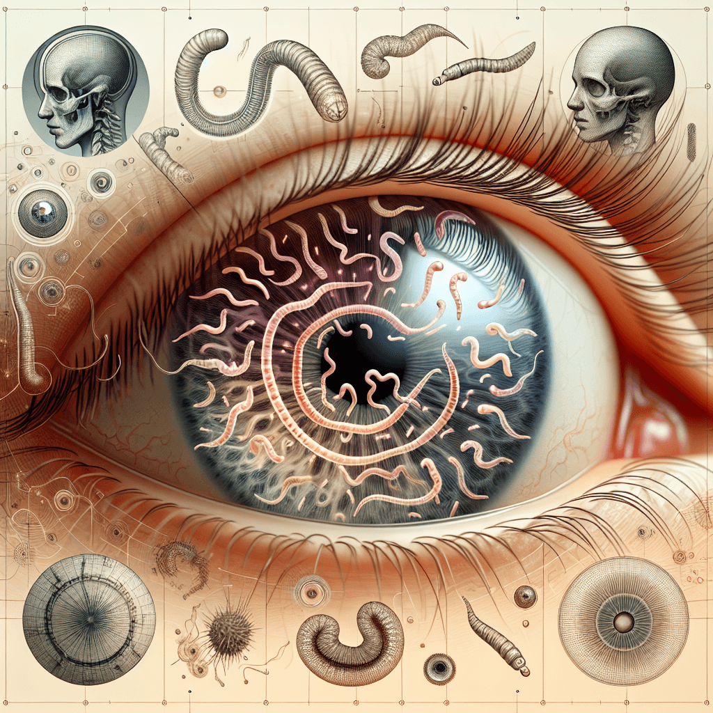 What causes those little transparent worms to float across your eyes?