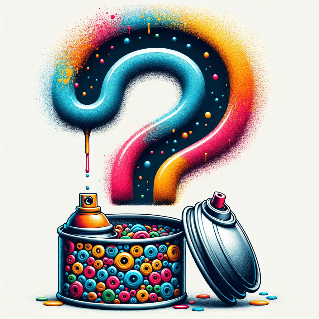 What is the purpose of the rattling ball inside a can of spray paint?