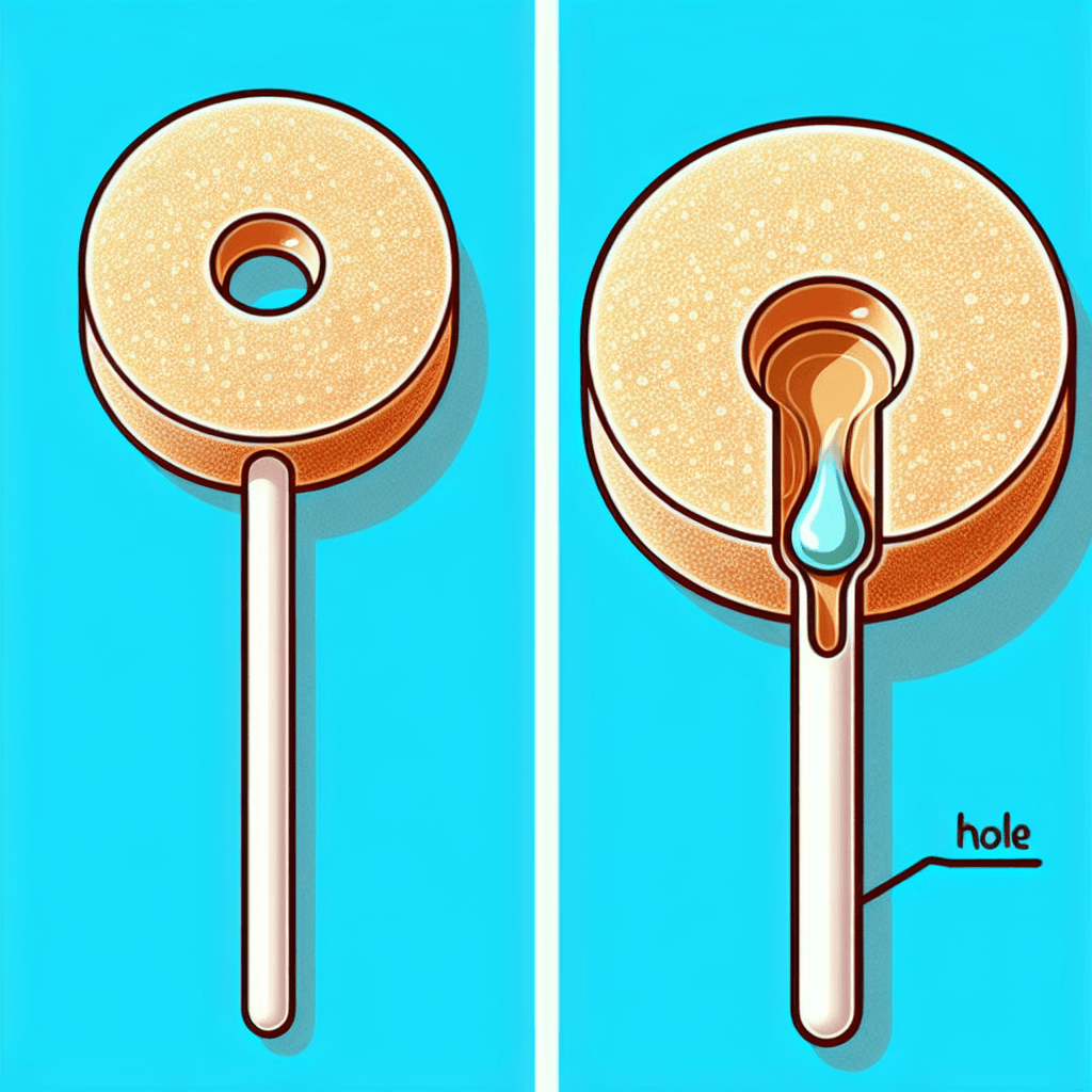What is the small hole in a plastic lollipop stick actually for?