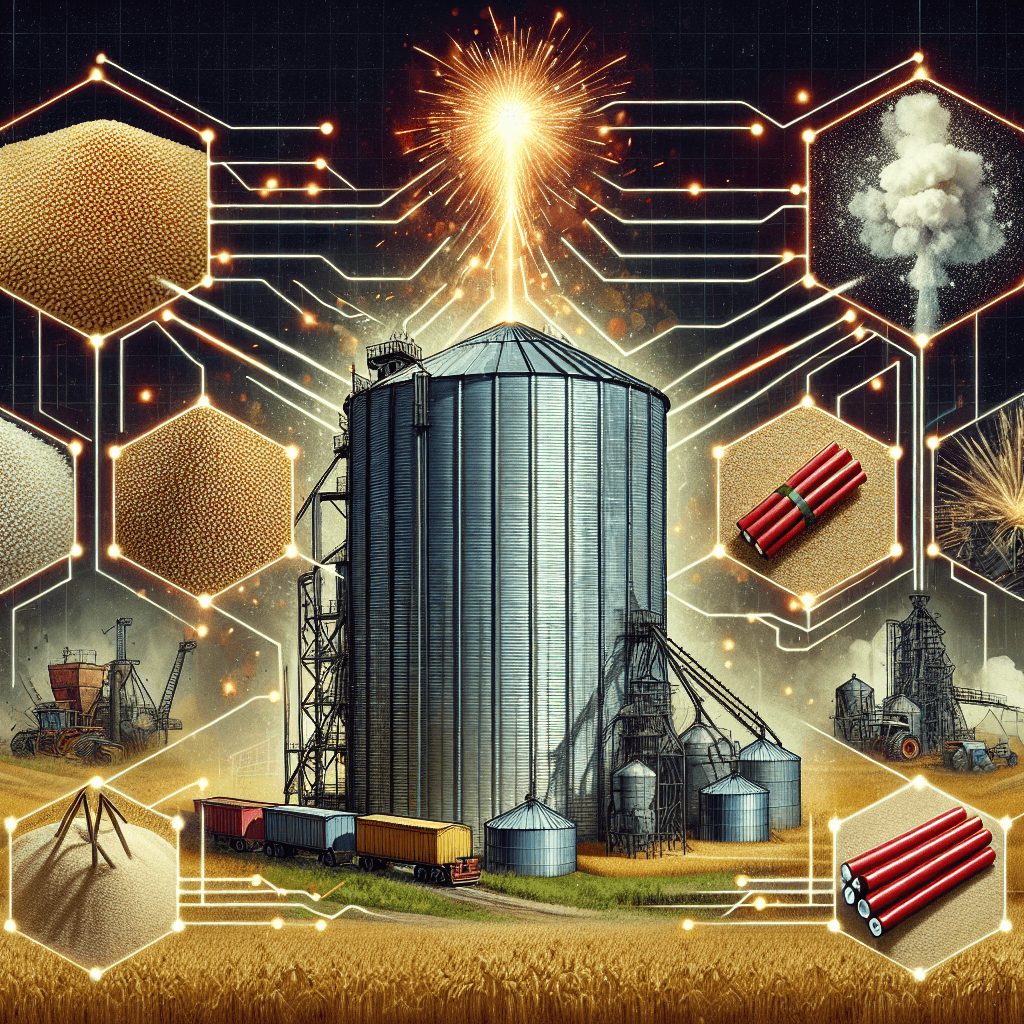 What makes grain dust in a silo as explosive as gunpowder?