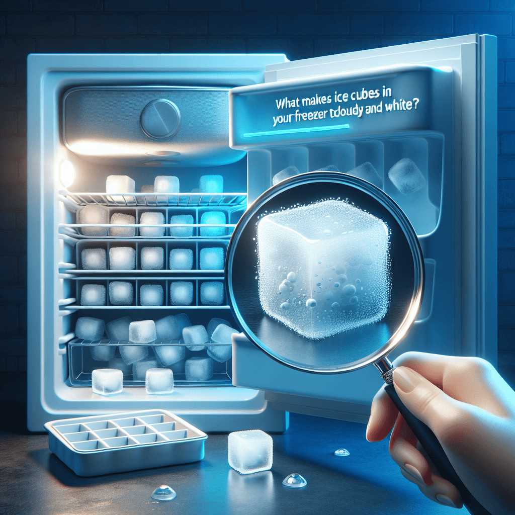 What makes the ice cubes in your freezer turn cloudy and white?
