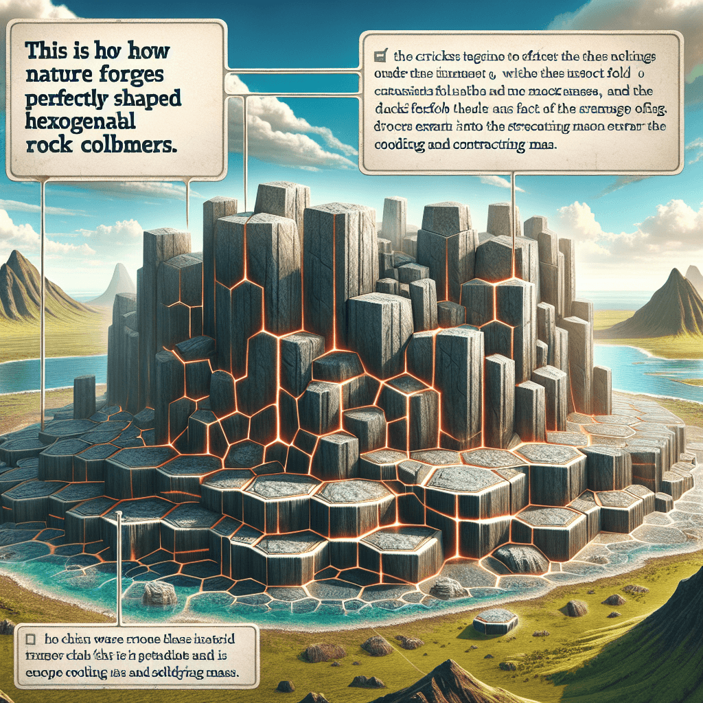 What natural process forges giant, perfectly shaped hexagonal rock columns?