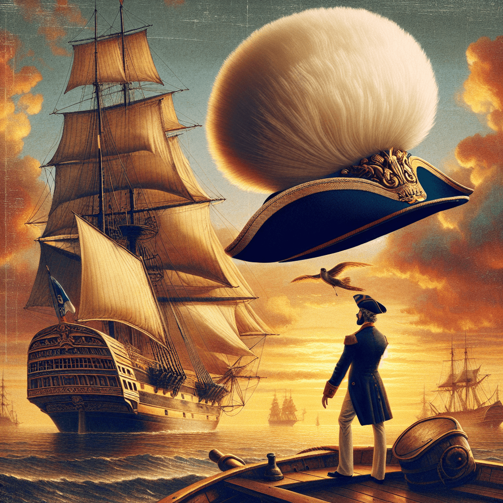 What was the original purpose of the fluffy pom-pom on a traditional sailor's hat?