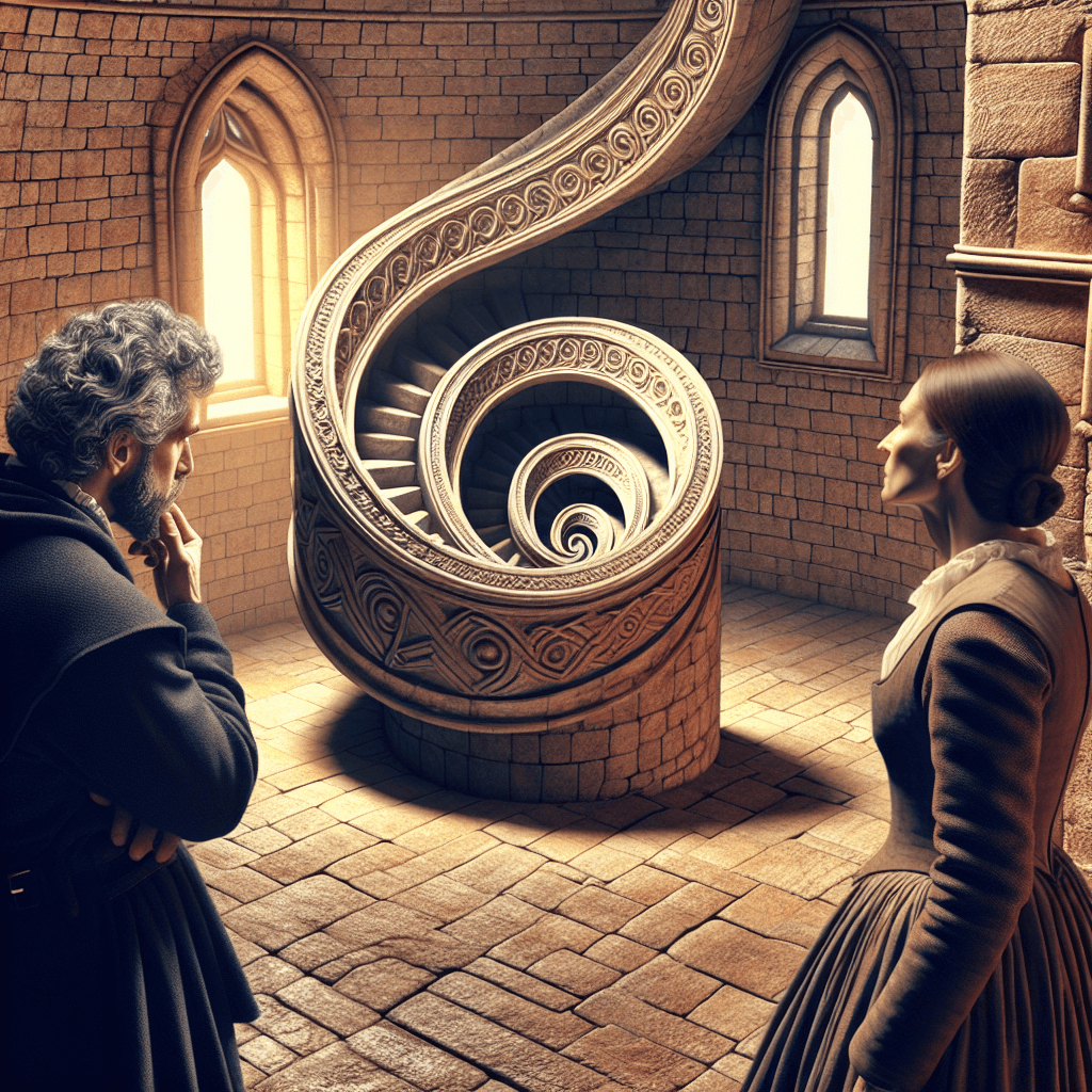Why are castle spiral staircases almost always built to turn clockwise?