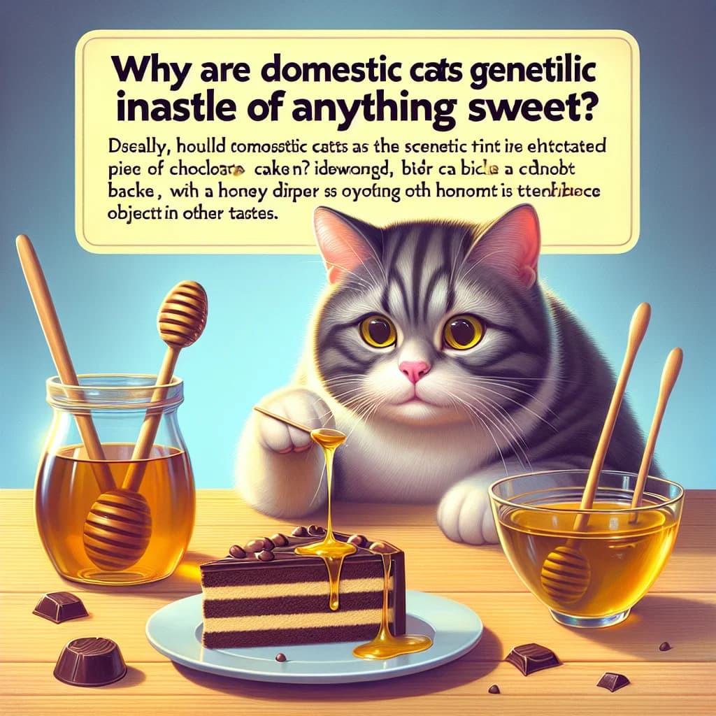 Why are domestic cats genetically incapable of tasting anything sweet?