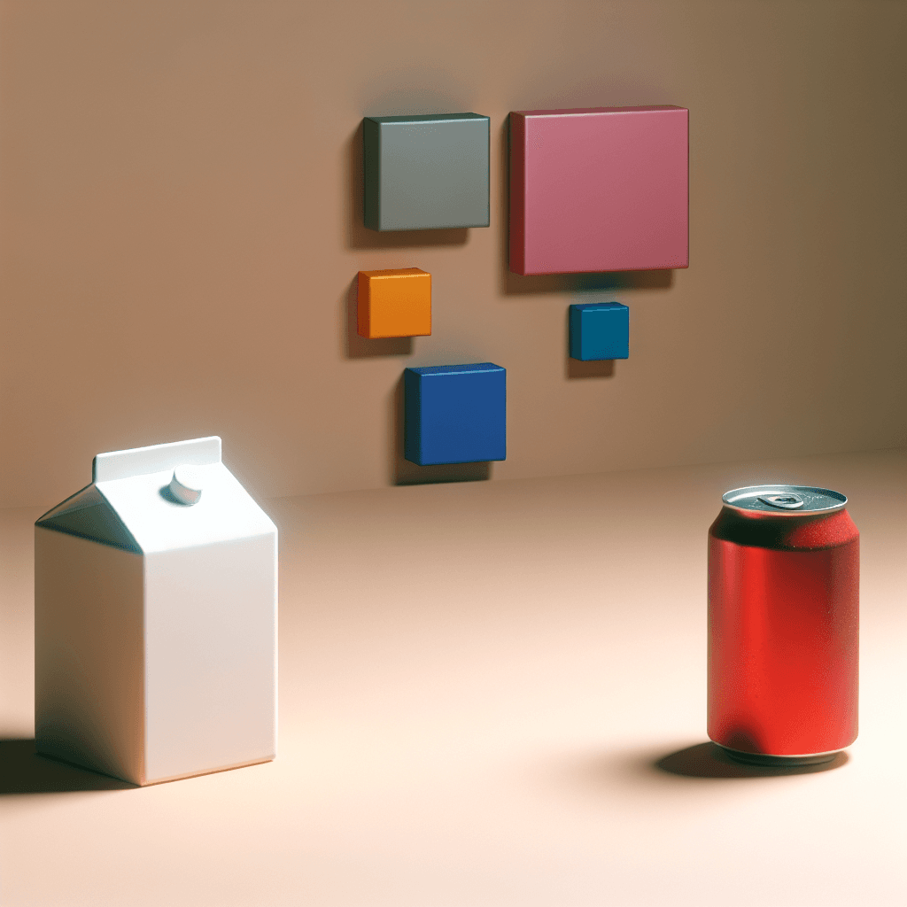 Why are milk cartons square while soda cans are round?