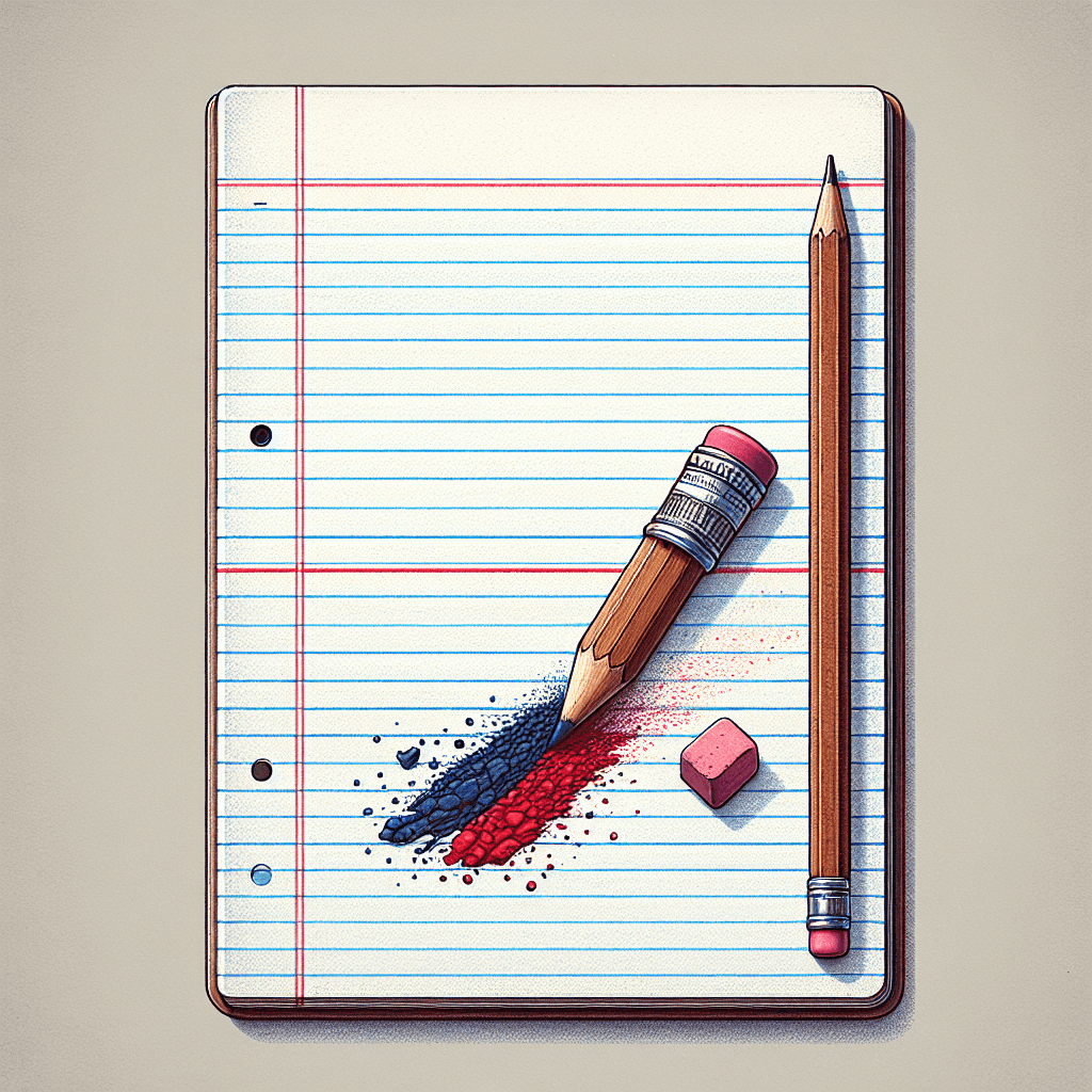 Why are notebook lines usually blue but the margin line is red?