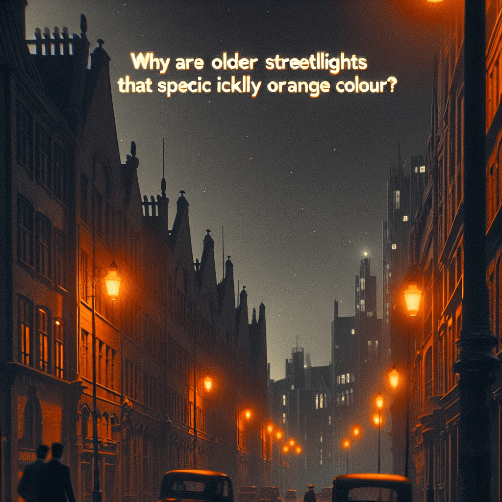 Why are older streetlights that specific sickly orange color?
