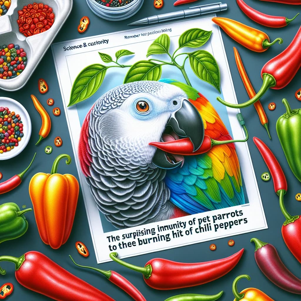 Why are pet parrots completely immune to the burning heat of spicy chili peppers?