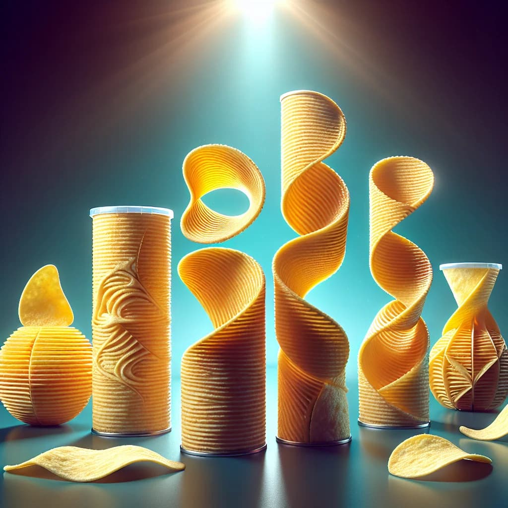 Why are Pringles chips specifically shaped as hyperbolic paraboloids to allow for perfect stacking and prevent breakage?