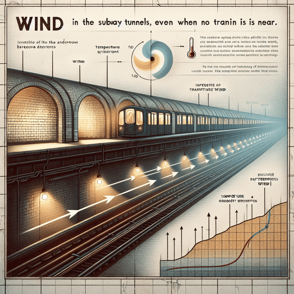 Why are subway tunnels often gusty with wind even when no train is near?