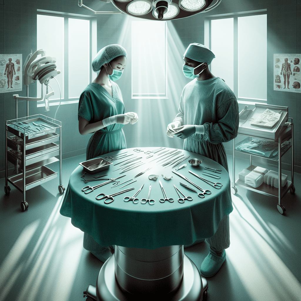 Why are surgical scrubs and operating rooms often colored green or blue?