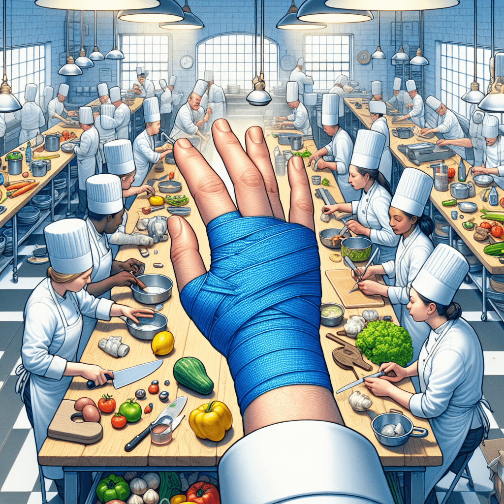 Why are the bandages used in professional kitchens almost always bright blue?