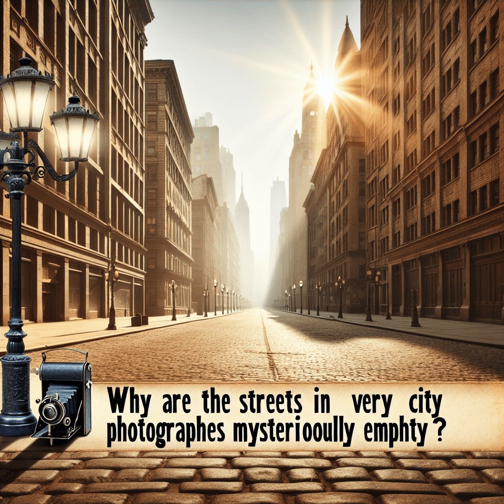 Why are the streets in very old city photographs mysteriously empty?