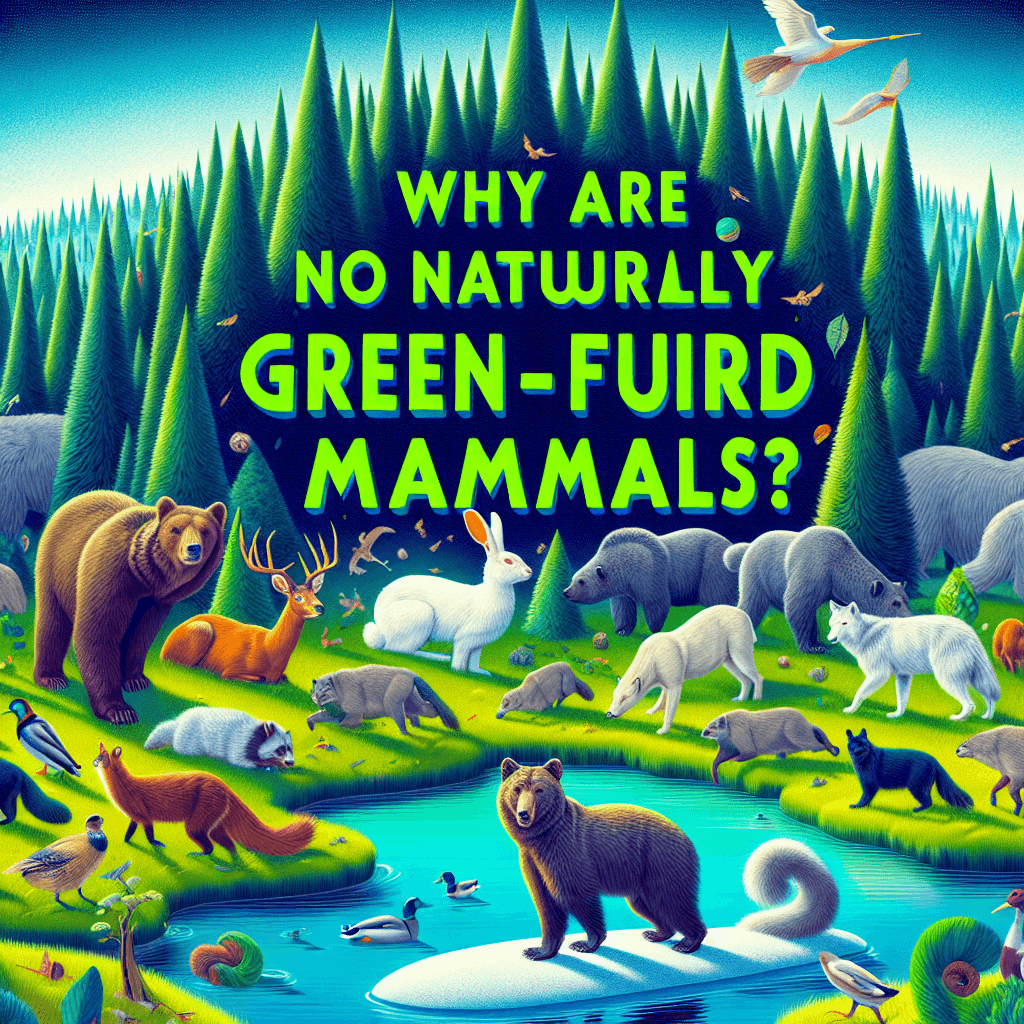 Why are there no naturally green-furred mammals?